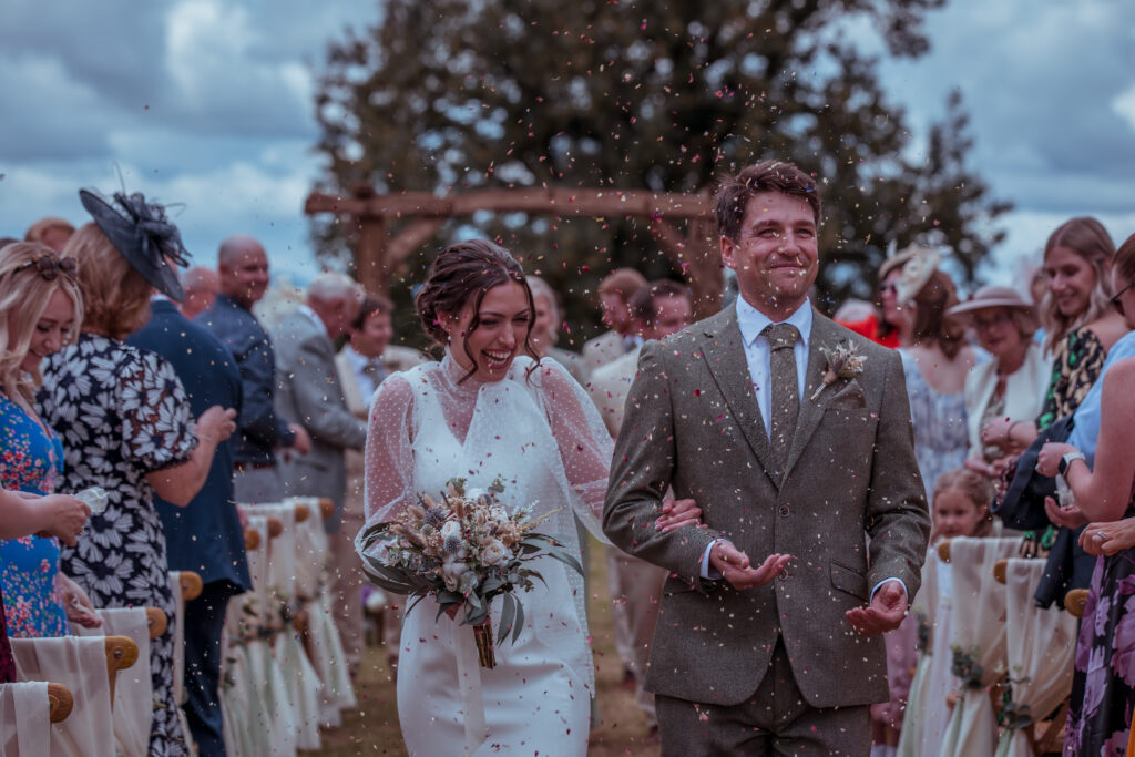 Lake District Bride & Groom Confetti shot